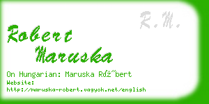 robert maruska business card